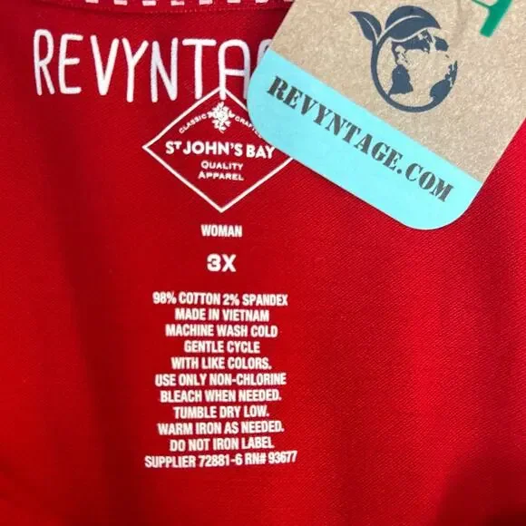 Hand Printed Upcycled Womens 3X Dragonfly Cotton Blend Collared Polo Shirt - Picture 5 of 5